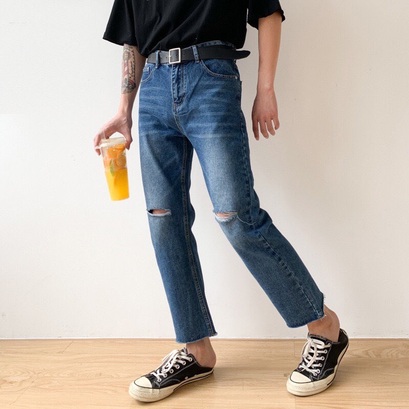 Quần Baggy Rách gối phong cách
