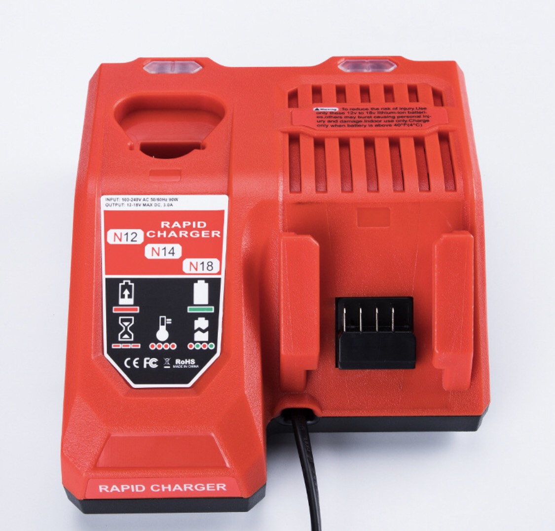 Sạc pin milwaukee 12v - 18v, sạc cho pin m12 - m18 dòng sạc 3a nguồn 220vac