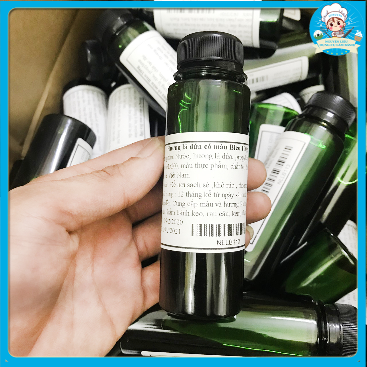 Hương lá dứa kèm màu bico 100ml,hương kèm màu tạo hương vị lá dứa cho món ăn thêm hấp dẫn
