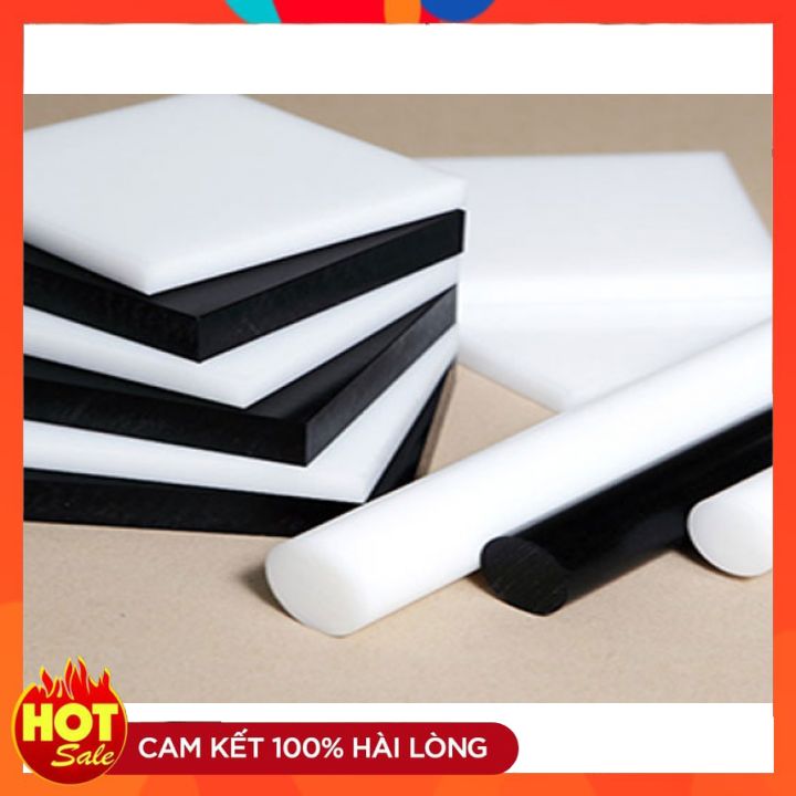 Nhựa pom cây tròn - loại 6,8,10,14,16mm x 500 mm - nhựa kỹ thuật chịu nhiệt tốt, độ bền cao, chống mài mòn, chống rão, chịu ma sát tốt - trắng/đen