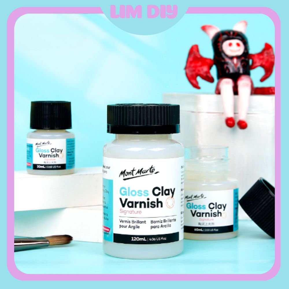 Phủ bóng bảo vệ lớp màu đất sét tự khô chống thấm nước Gloss Clay Vanish Mont Marte