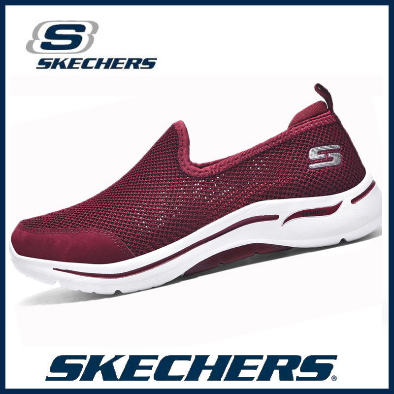 Skechers_new go walk 5 giày nữ giày thể thao nữ giày chạy bộ nữ giày thể thao hồng