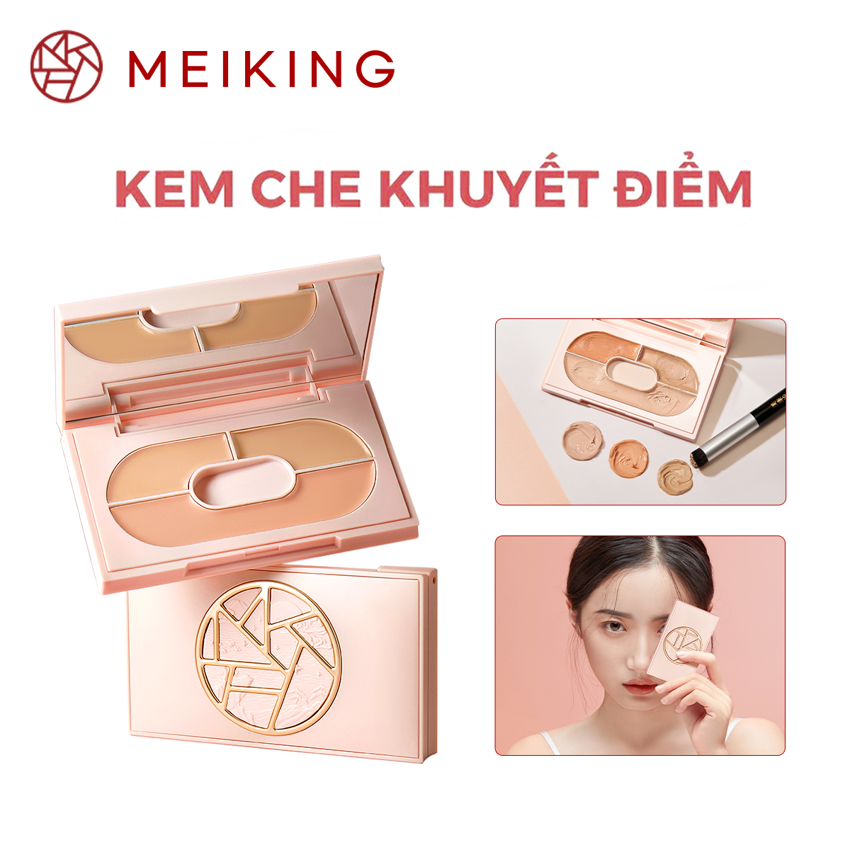 Kem che khuyết điểm MEIKING mỏng nhẹ tự nhiên che phủ tốt cao cấp