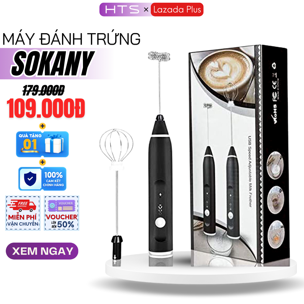 Máy Đánh Trứng Cầm Tay 3 Tốc Độ SẠC PIN LOẠI MỚI, Máy Tạo Bọt Cafe và làm CAPPUCHINO TẠI NHÀ, 2 Đầu Khuấy Inox, Máy Đánh Trứng Cao Cấp HÀNG MỚI Đẳng Cấp Khi Sử Dụng, Phới Đánh Trứng Mini