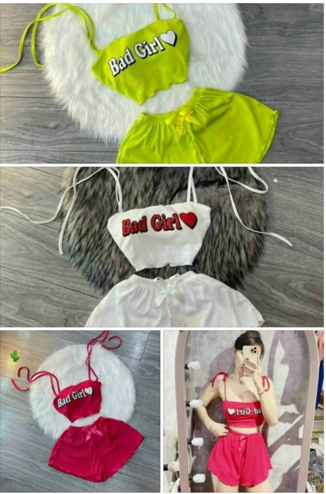Sét bộ áo dây girl + quần kiểu