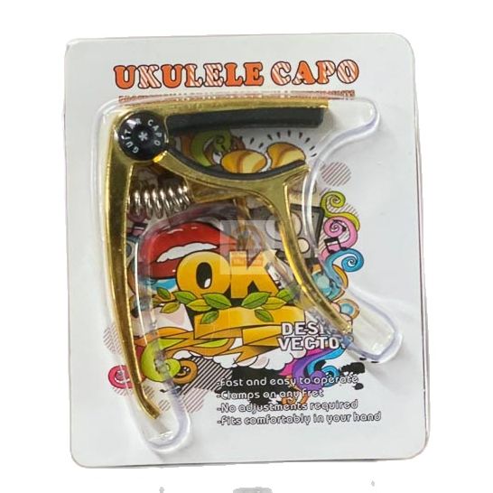 Capo ukulele kim loại vàng gold / bạc silver / hồng vàng rose gold
