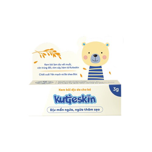 (Sản phẩm trải nghiệm) Kutieskin 5gr kem bôi dịu da cho bé bị muỗi đốt côn trùng cắn rôm sảy không chứa Corticoid và Paraben