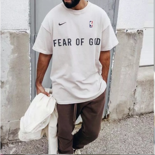 Áo thun Fear of god Essential NBA FOG Áo thun unisex form rộng