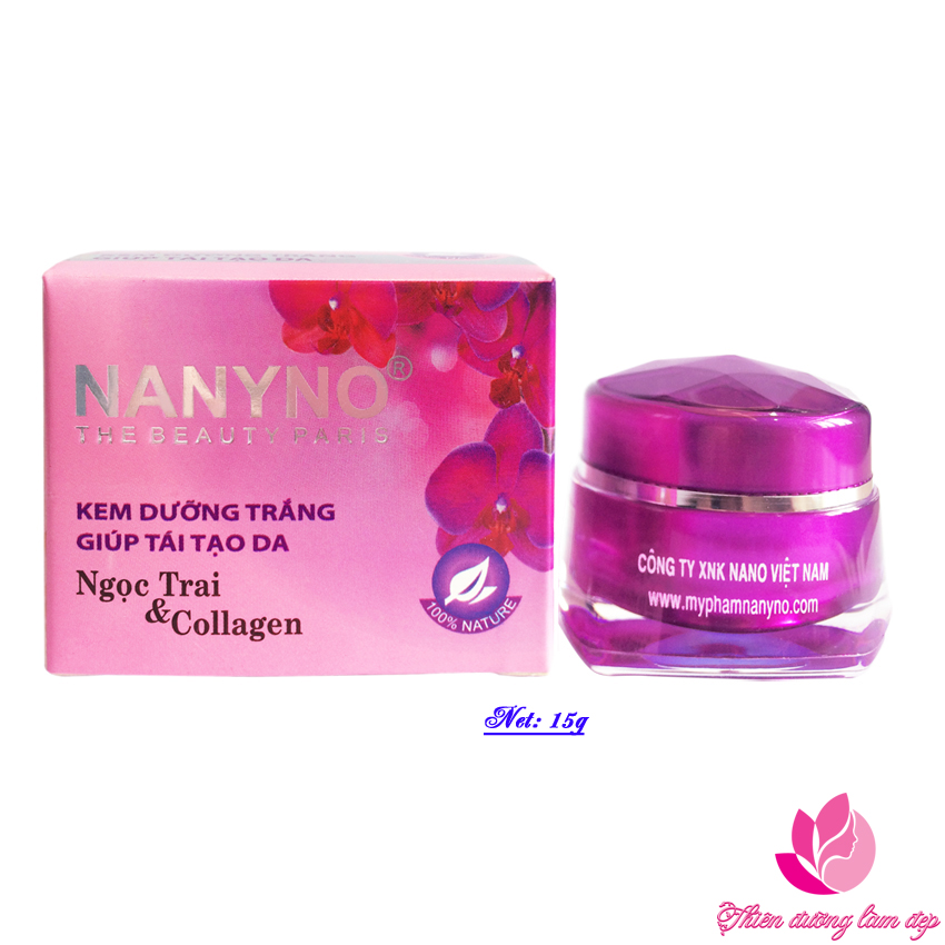 Kem dưỡng trắng giúp tái tạo da Ngọc trai và Collagen mỹ phẩm NANYNO 15g