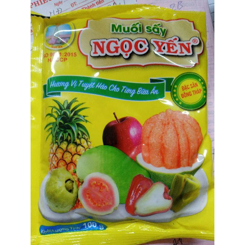 Combo 2 gói Muối sấy Ngọc Yến dặc sản Đồng Tháp loại 100gr