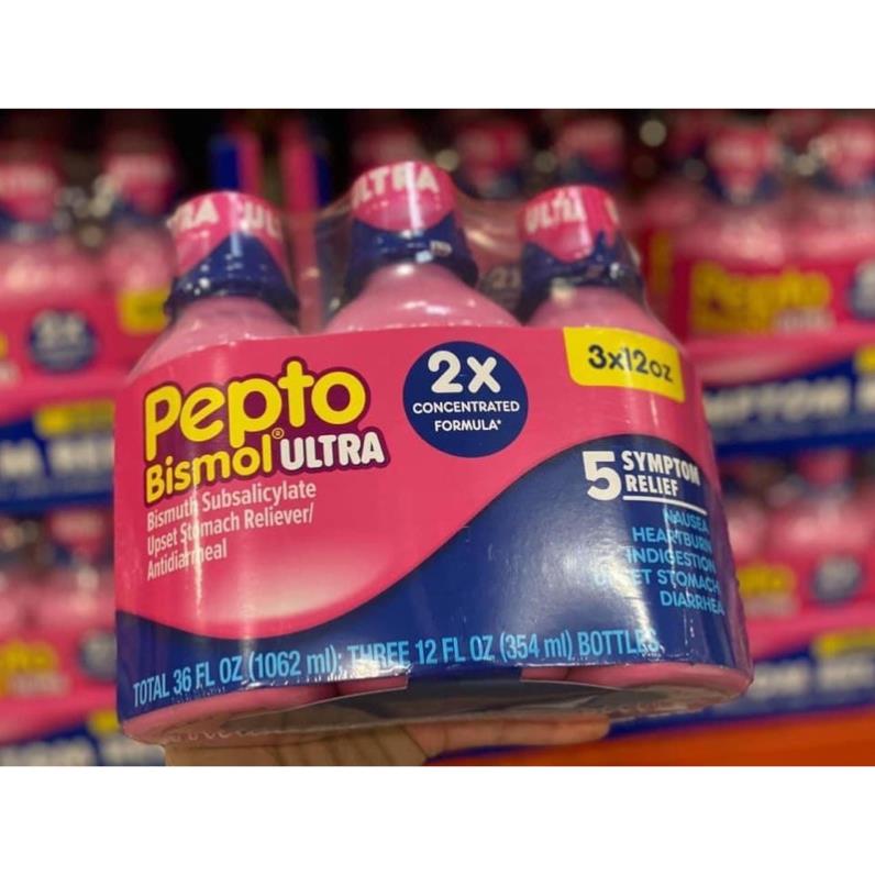 Set 3 chai siro Pépto Bísmol Últra 3 chai của Mỹ 354mlx3