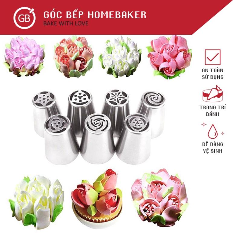 Đui hoa 3d lớn 4.1cm x 3.7cm - dụng cụ bắt bông kem - đui bắt kem gbpt007