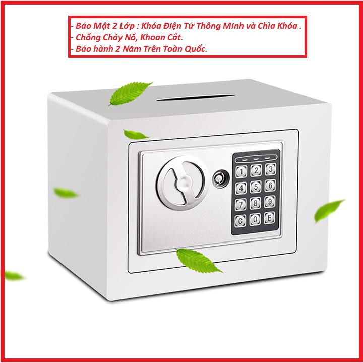 Két Sắt Mini Khóa Điện Tử Thông Minh, Chống Cháy Nổ, Khoan Cắt, Két Sắt Cao Cấp