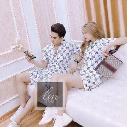 [Quỳnh Chi Luxury][ Rẻ Vô Địch] Bộ Đồ Ngủ Pijama CC Nam Nữ Chất Liệu Kate Thái Họa Tiết Cực Đẹp