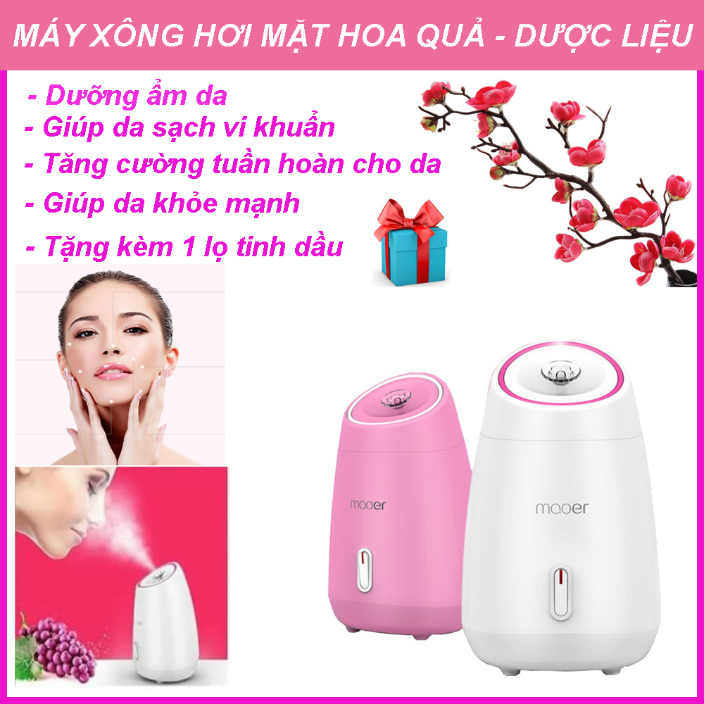 Máy Xông Mặt Maoer, Máy Xông Maoer. Thiết kế nhỏ gọn, dễ sử dụng. Dưỡng ẩm và thải độc cho da, giúp da sạch sẽ, sáng mịn và khỏe đẹp. HÀNG CHUẨN! LỖI 1 ĐỔI 1. MUA NGAY!