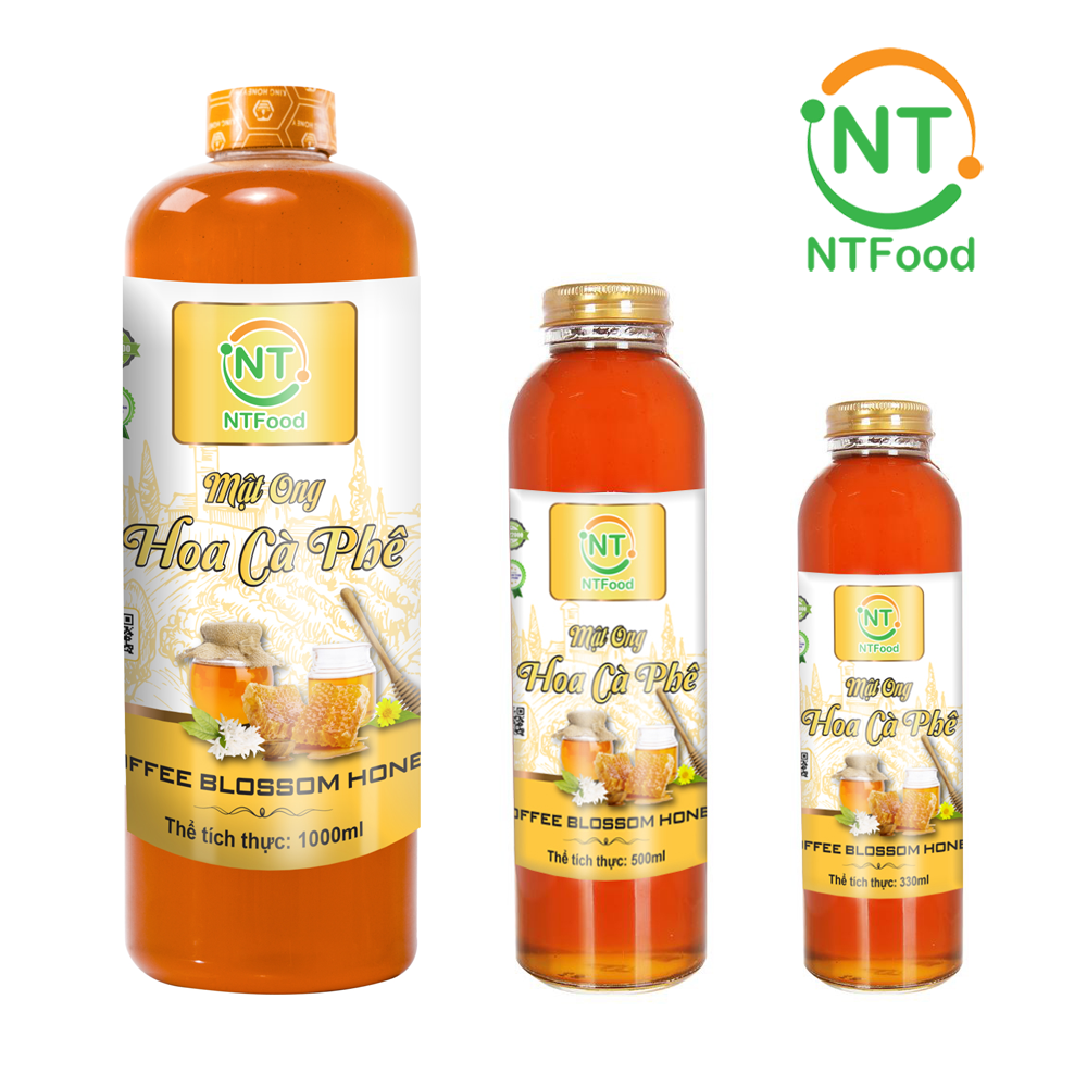 Mật Ong hoa cà phê nguyên chất Bảo Lộc / Gia Lai NTFood 1000ml / 500ml / 300ml - Nhất Tín Food