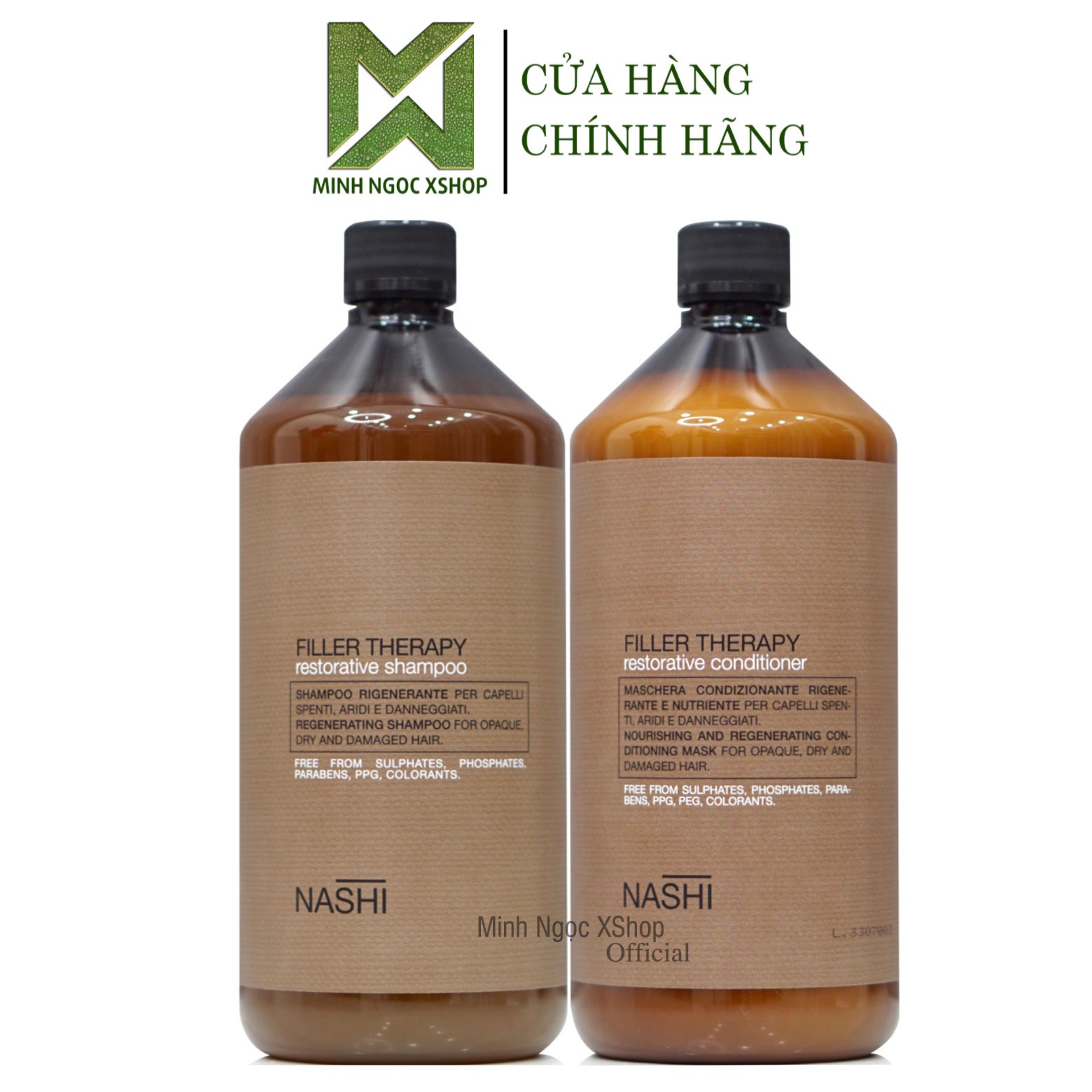 Dầu gội xả phục hồi tái tạo tóc Nashi Filler Therapy 1000ML
