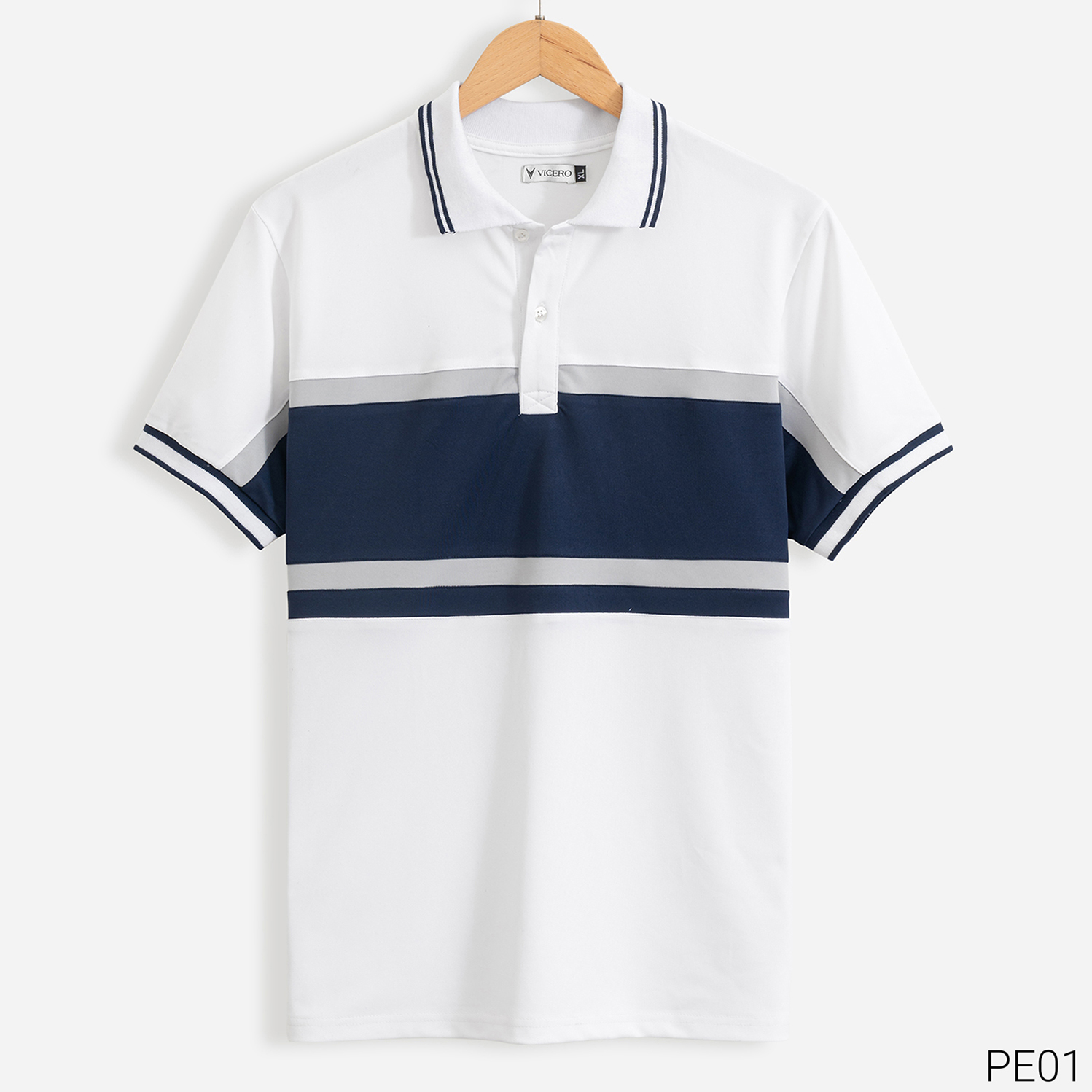 Áo Phông Nam Polo Có Cổ Ngắn Tay Kẻ Viền Ngang Thời Trang BATINO