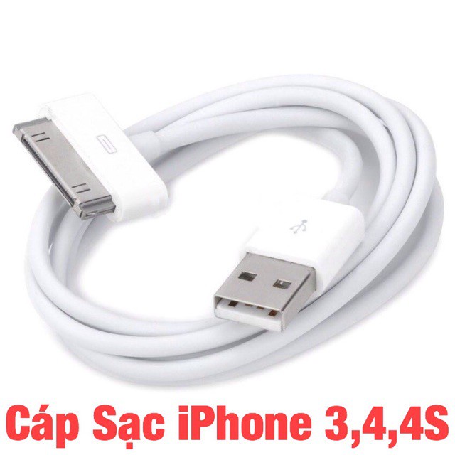 Hàng hiếm - Cáp sạc Iphone 4/4s ,Ipad 1/2/3 hàng zin linh kiện,Truyền dữ liệu,sạc nhanh-Bảo hành 1 tháng