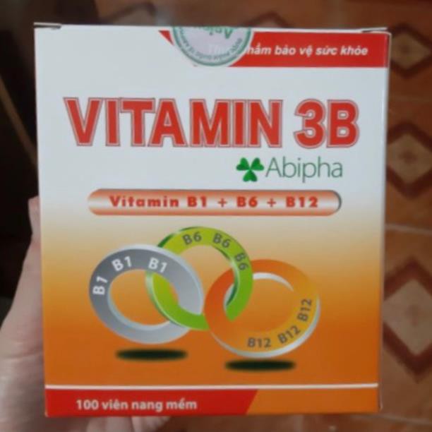 Vitamin 3b viên nang mềm abipha hộp 100 viên, sản phẩm chất lượng, đảm bảo an toàn sức khỏe người sử dụng, cam kết hàng giống hình