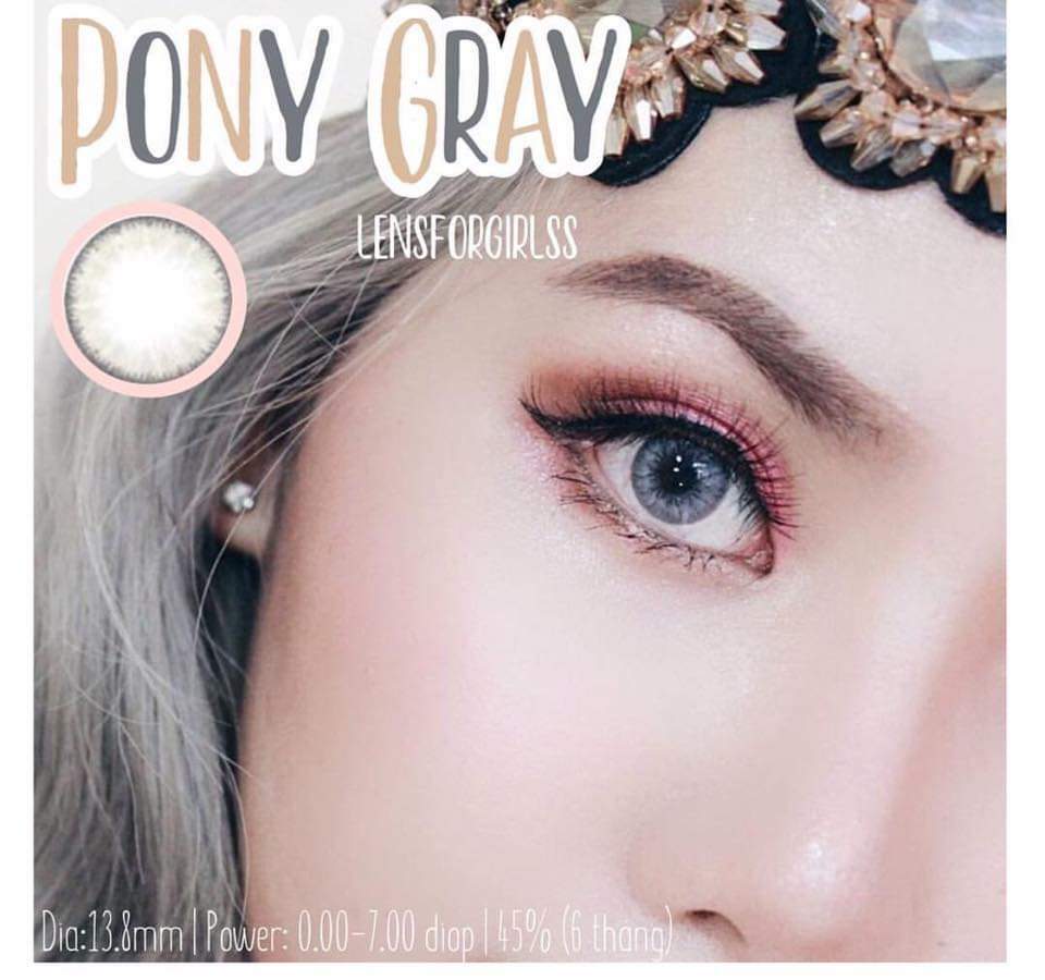 Lens - Kinh áp tròng xám tây sử dụng 1 năm tặng kèm khay đơn bé chưa có dụng cụ đeo