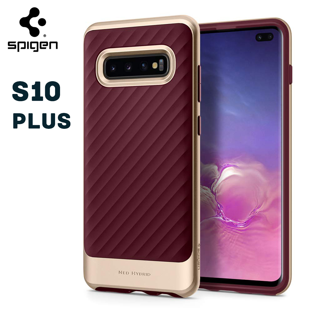 Ốp cho Samsung Galaxy S10 Plus Neo Hybrid Burgundy - Chính hãng Spigen