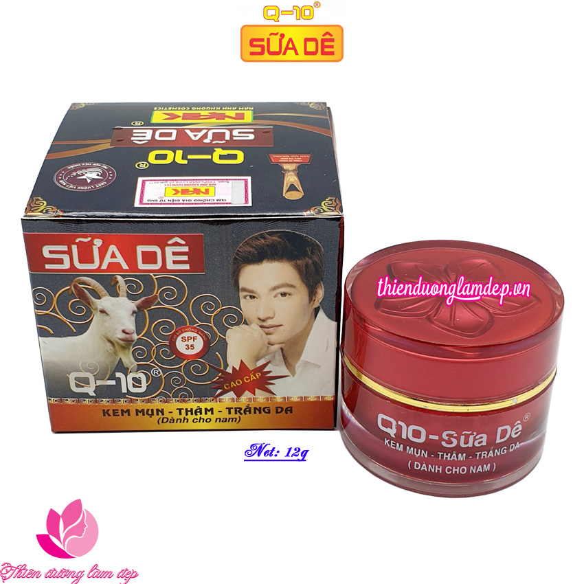 Kem mụn thâm trắng da dành cho nam giới Q10 SỮA DÊ 12g