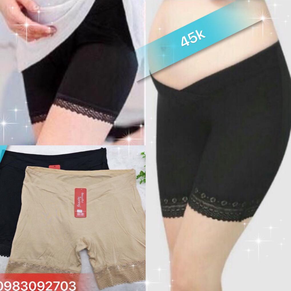 Quần đùi mặc trong váy bầu cap chéo thun cotton thoáng mát