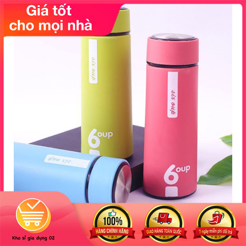 Bình giữ nhiệt 2 lớp 6 oup thủy tinh 450ml
