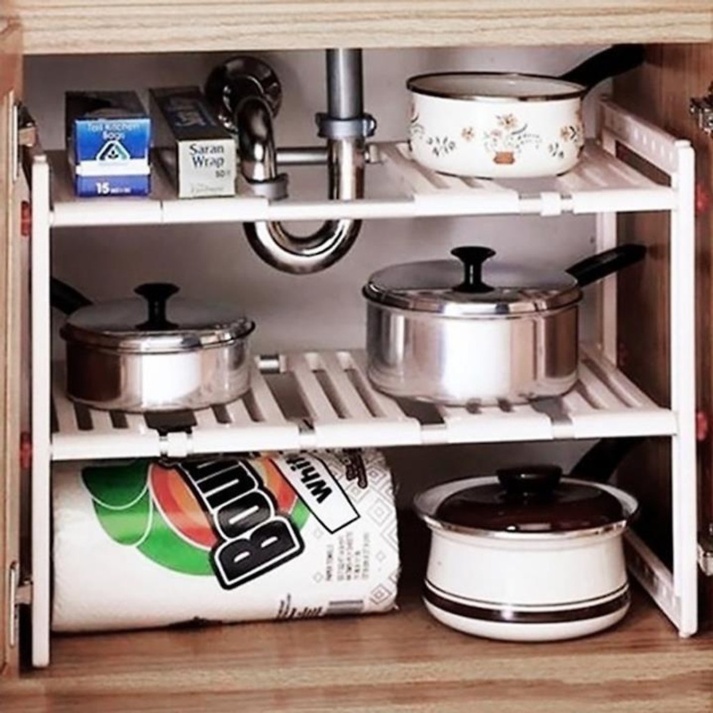 Kệ gầm bếp đa năng thông minh, kệ 2 tầng để đồ nhà bếp đa năng, kệ nhà bếp 2 tầng thong minh, kệ gầm bếp đa năng, kệ gầm nhà bếp, kệ gầm bếp inox – Shoptuankiet
