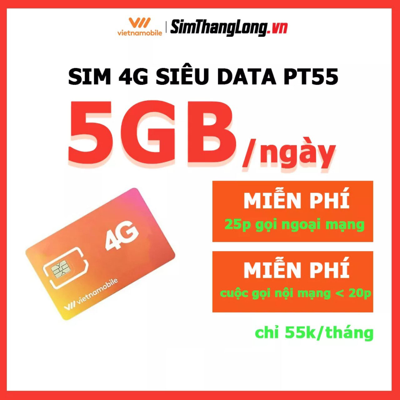 Sim 4G 5GB/ngày, Sim đẹp đầu 09 Vietnamobile, Đăng ký chính chủ không lo khoá sim