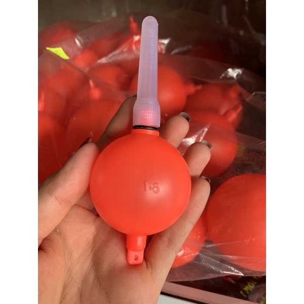 Phao tròn đỏ câu sông - phao câu sông - phao tròn câu sông - phao câu đêm gắn đèn bẻ - đồ câu ngọc hải