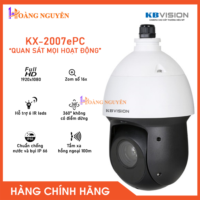 Camera speed dome kbvision kx-2007epc hồng ngoại 100m 2.0mp - zoom quang 30x - công nghệ hoàng nguyễn