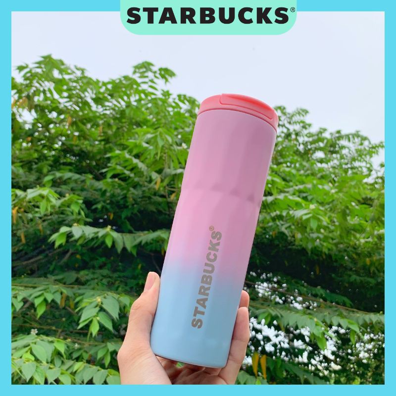 Bình giữ nhiệt Starbucks phối màu hồng xanh dung tích 500ml