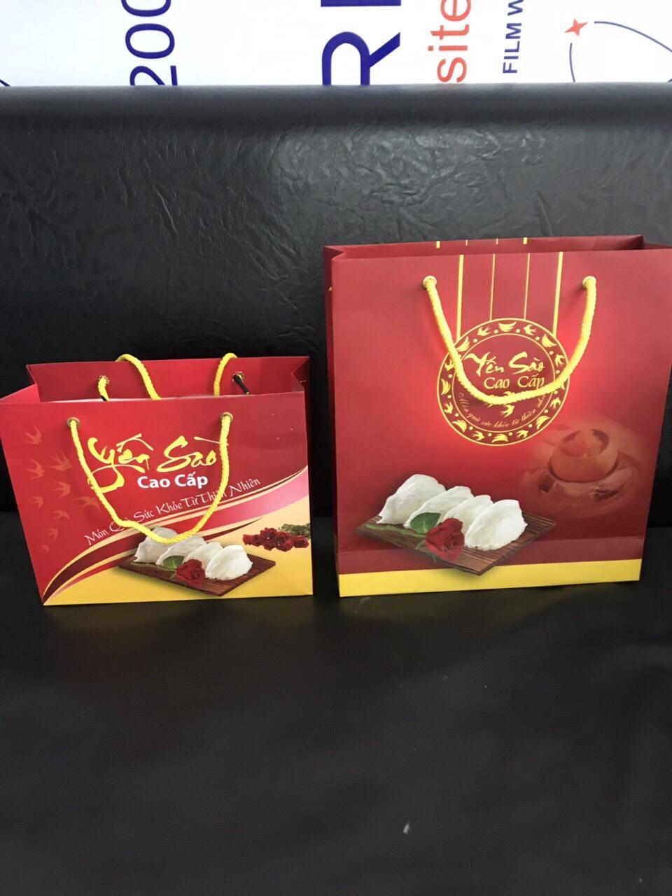 Túi đựng hộp hoa mai 100gr yến: SL 10 cái