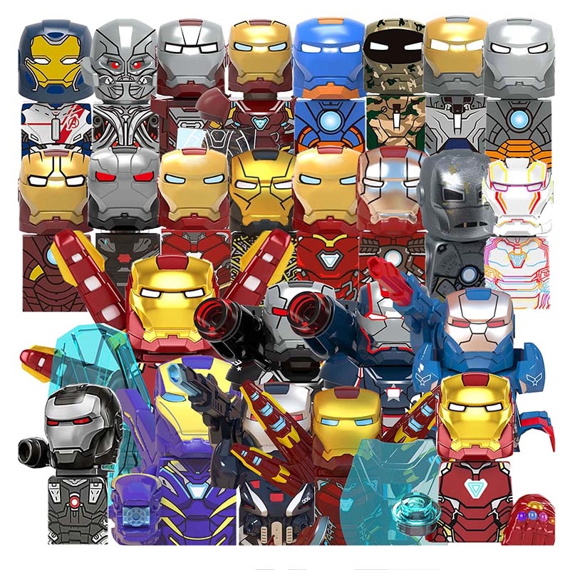 【CW】 WM6055 X0255 Blocks Heros Iron MK50 MK41 Stark Pepper Cartoon Mini-Figures Action Mans Kids