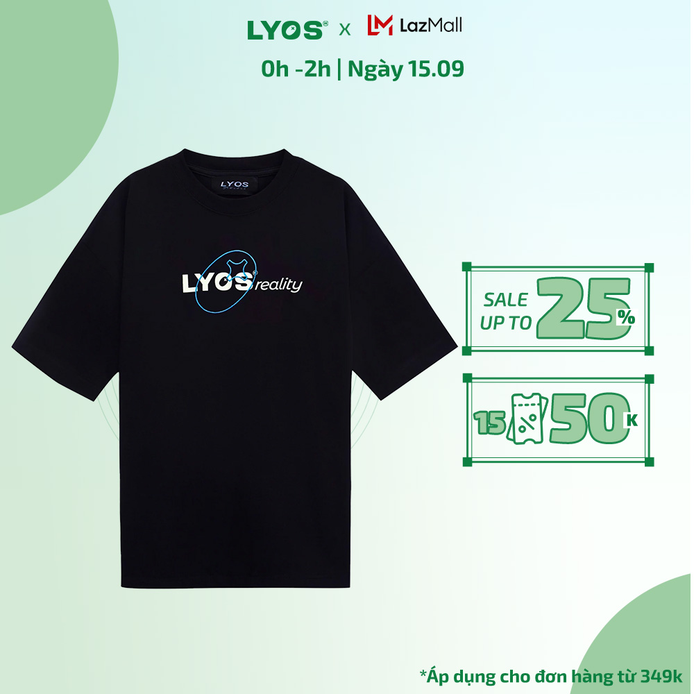 Áo thun lyos create soul t-shirt đen/ kem