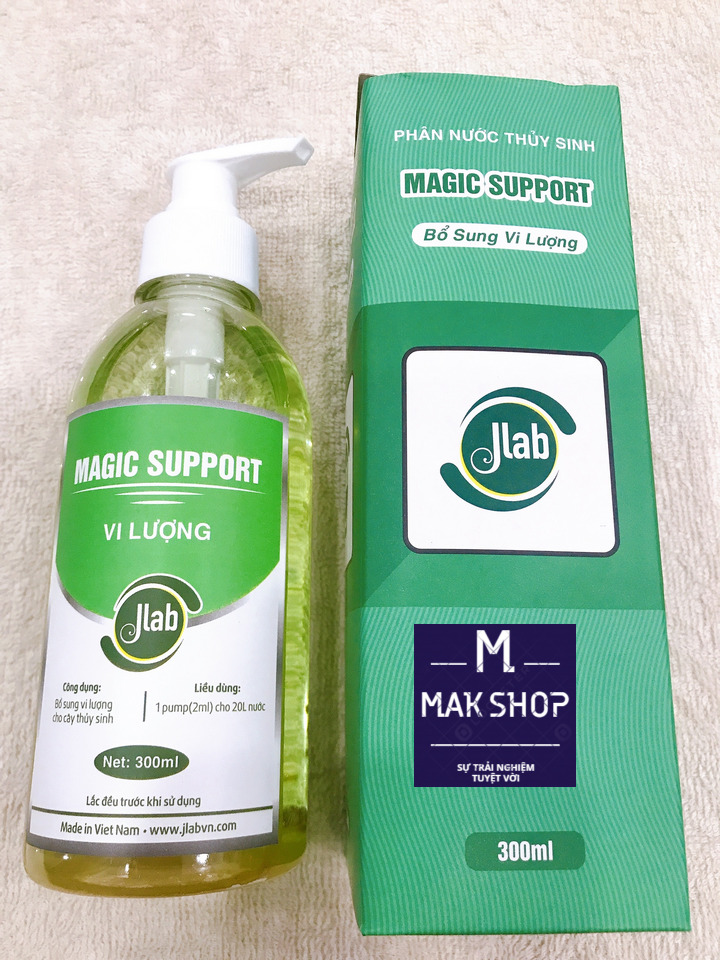 Phân nước, dinh dưỡng thủy sinh jlab magic support 300ml, bổ sung, ổn định và cân bằng vi lượng,