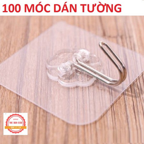Combo 100 móc dán tường cường lực - móc dính tường - móc treo quần áo không cần khoan tường - eco city