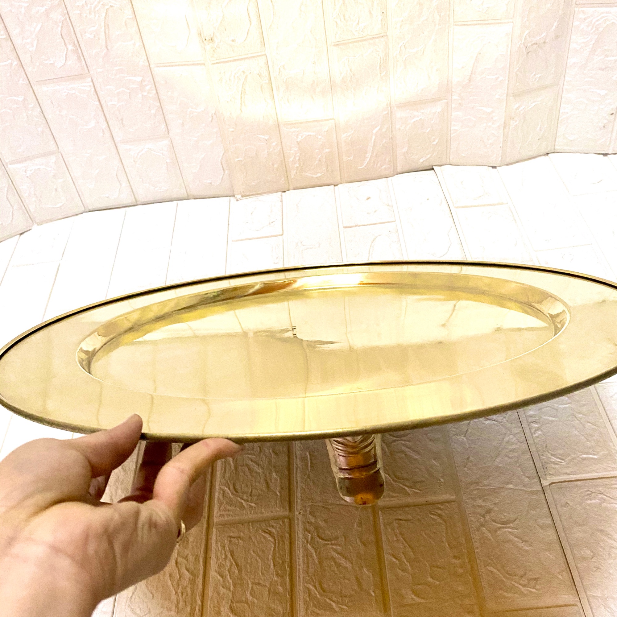 MÂM ĐỒNG 3 chân chất liệu bằng đồng kích thước 51 cm nặng 2kg