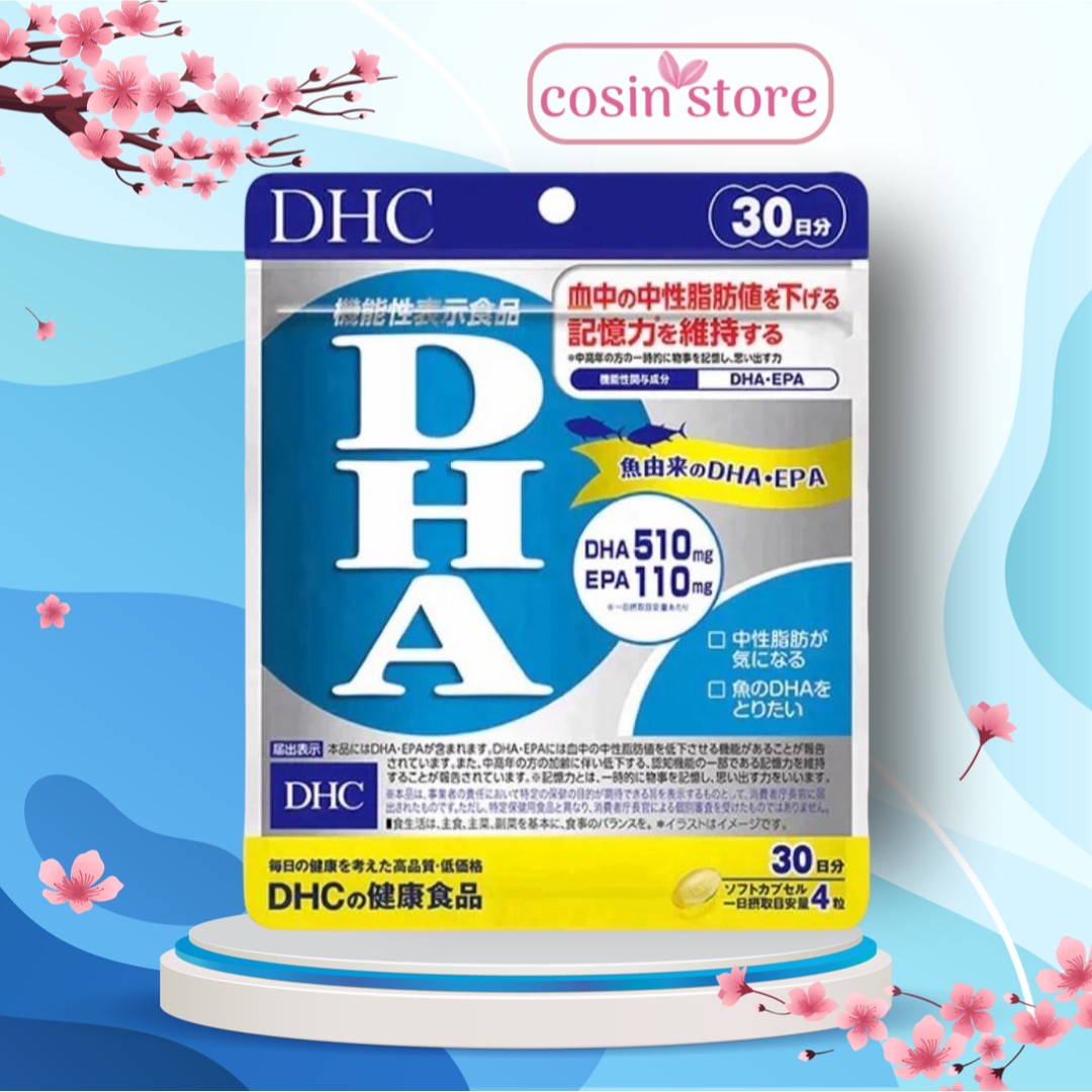Viên uống bổ não dhc dha 30 ngày dùng 120 viên nhật bản bổ sung dha tốt cho não bộ - cosin store