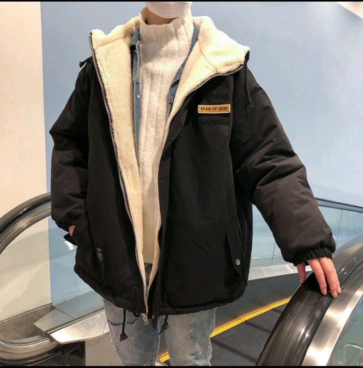 Áo khoác unisex lót lông cừu ⚡ 𝐇𝐚̀𝐧𝐠 𝐂𝐚𝐨 𝐂𝐚̂́𝐩 ⚡ Nam nữ đều mặc, áo dày dặn siêu