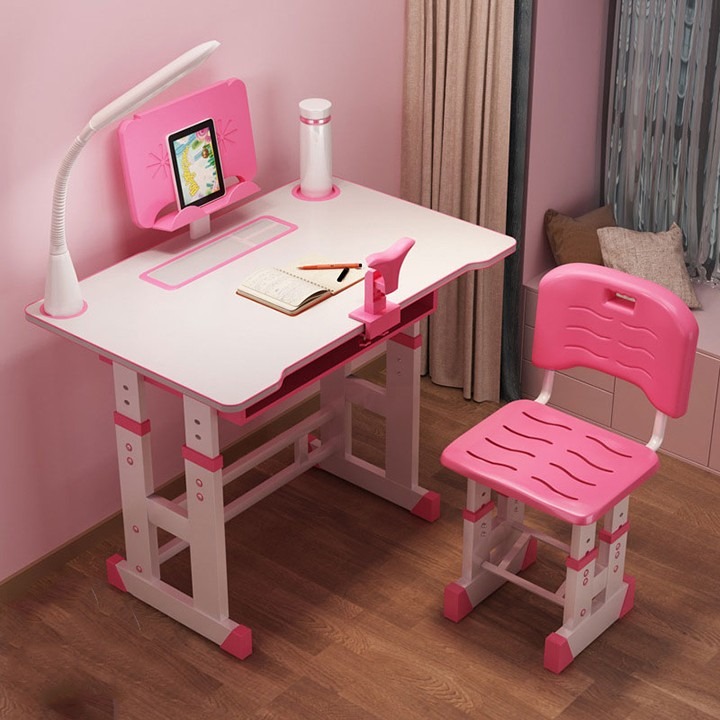 Bàn học cho bé gái chống gù, chống cận BG01