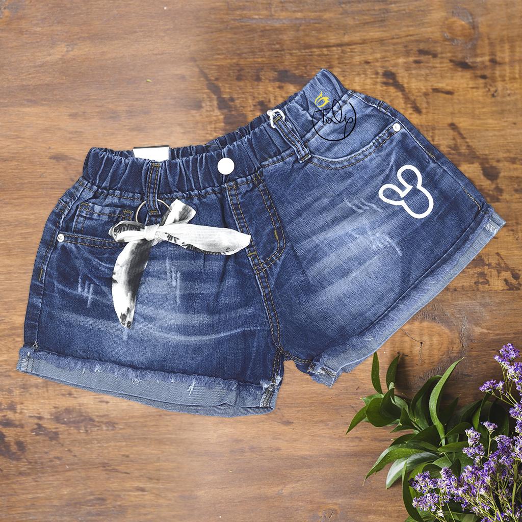 Quần short jean lật lai cho bé gái size đại 30kg-50kg