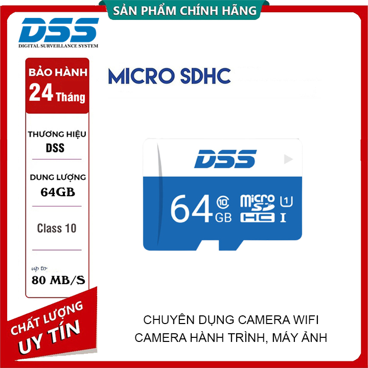 Thẻ nhớ dss | yoosee 32gb | 64gb class 10 cao cấp, chuyên dụng camera hành trình, camera wifi