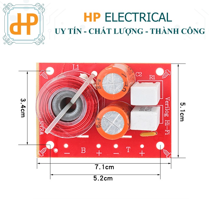 Mạch Phân Tần 2 kênh Bass Treble 80W WEAH - D224 HP Electrical