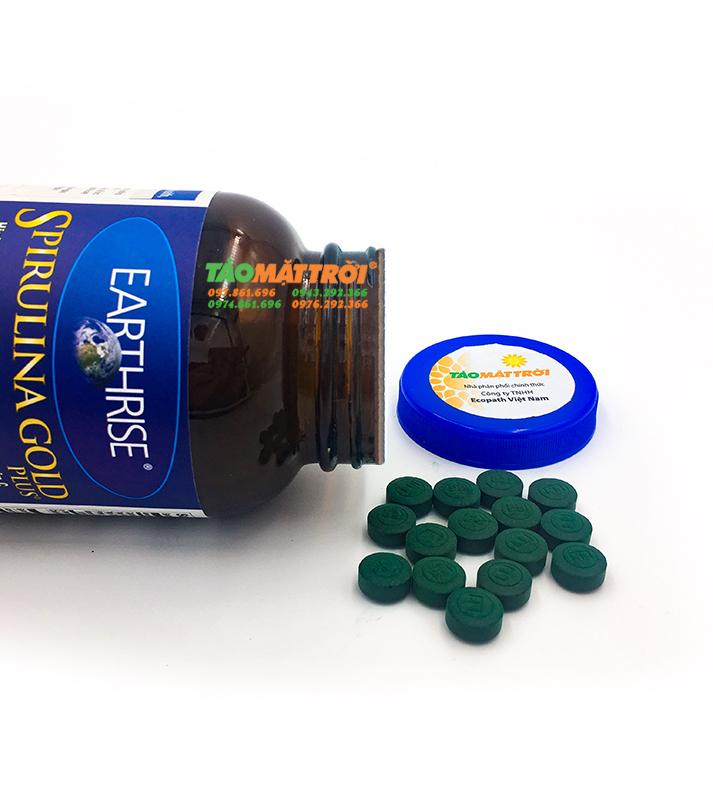 Tảo Mặt Trời Spirulina Gold Plus Lọ 360 viên - Tăng cân an toàn, 100% tự nhiên, nhập khẩu nguyên hộp từ Mỹ
