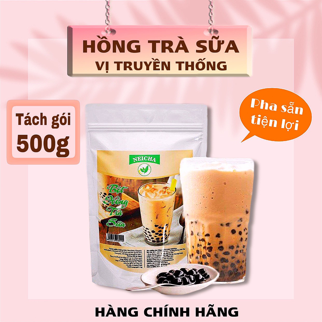 Hồng trà sữa truyền thống pha sẵn siêu nhanh/ nguyên liệu pha trà sữa thơm ngon, béo ngậy.