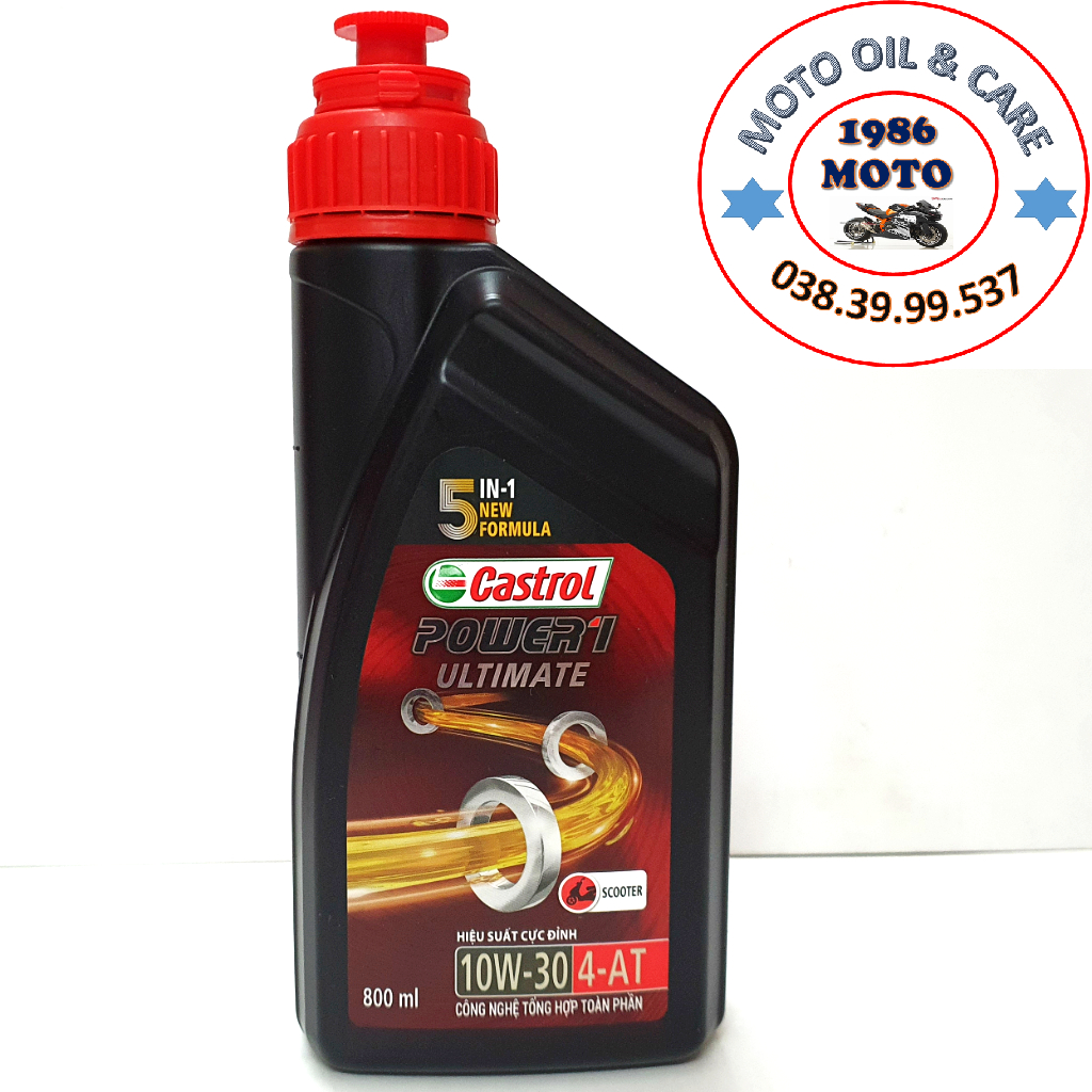 NHỚT TỔNG HỢP TOÀN PHẦN CHO XE TAY GA CASTROL POWER1 ULTIMATE SCOOTER 10W30 800ML NHỚT CHÍNH HÃNG CAO CẤP