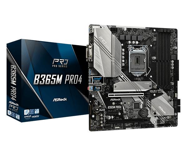 Bo mạch chủ máy tính asrock b365m pro4 90-mxb9t0-a0uayz